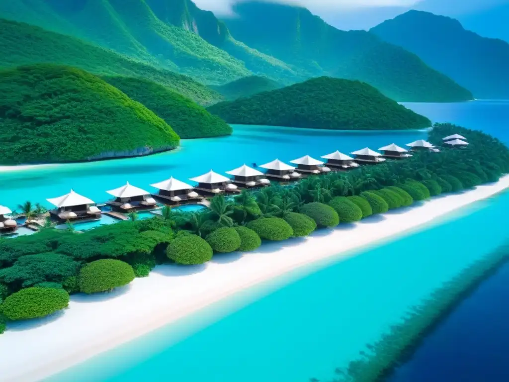 Paraíso de lujo: Resort de ensueño en isla turquesa del sudeste asiático Inversiones inmobiliarias islas Sudeste Asiático: Lujoso resort en isla tropical, villas elegantes, aguas cristalinas y playas de arena blanca