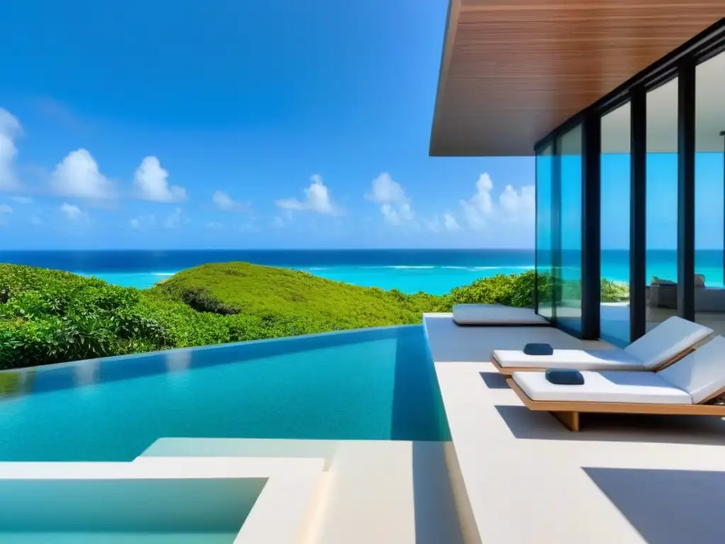 Villa de lujo frente al mar en el Caribe con vistas espectaculares Inversiones inmobiliarias de lujo Caribe: lujosa villa frente al mar con arquitectura moderna, piscina infinita privada y vistas al océano