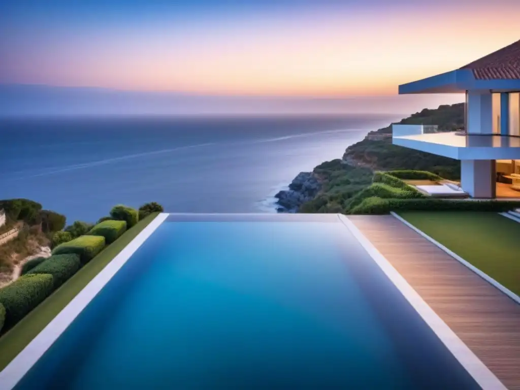 Villa de lujo en Portugal: moderna y elegante junto al mar Inversiones inmobiliarias en Portugal: Villa de lujo frente al mar con diseño contemporáneo y elegante, piscina infinita y vistas panorámicas
