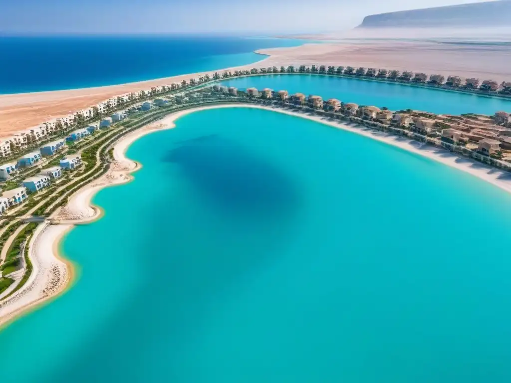 Costa de ensueño en el Mar Muerto: lujo y naturaleza en Jordania Inversiones inmobiliarias de lujo en Jordania: villas modernas con piscinas infinitas frente al Mar Muerto