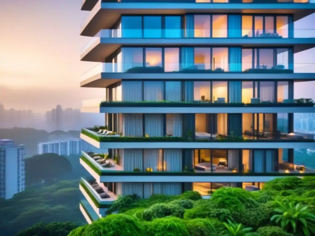 Moderno complejo de lujo en ciudad emergente: inversión inmobiliaria Inversiones inmobiliarias en mercados emergentes: Lujoso complejo de apartamentos en ciudad emergente, con arquitectura moderna y vistas panorámicas