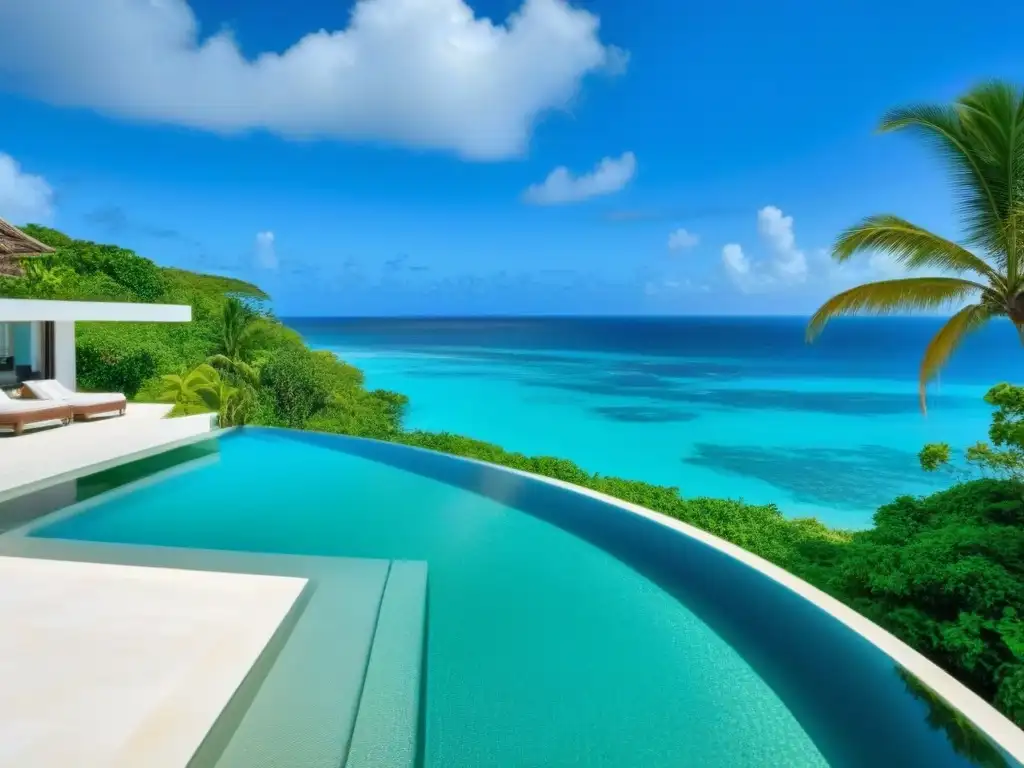 Propiedad de lujo en el Caribe: moderno diseño con piscina infinita privada y vistas al mar Inversiones inmobiliarias Caribe 2023: Propiedad de lujo frente al mar con diseño moderno y piscina infinity privada
