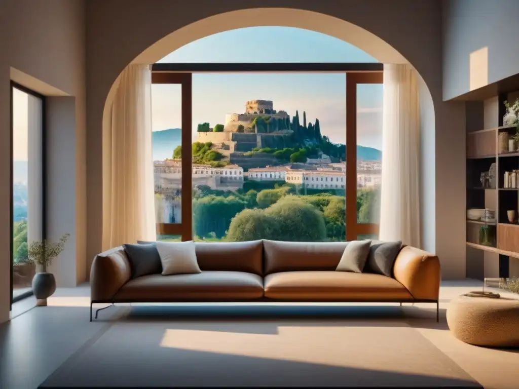 Residencia de lujo: fusión histórica y moderna en 8k Inversiones inmobiliarias en sitios históricos: Elegante propiedad residencial con vista a ruinas antiguas