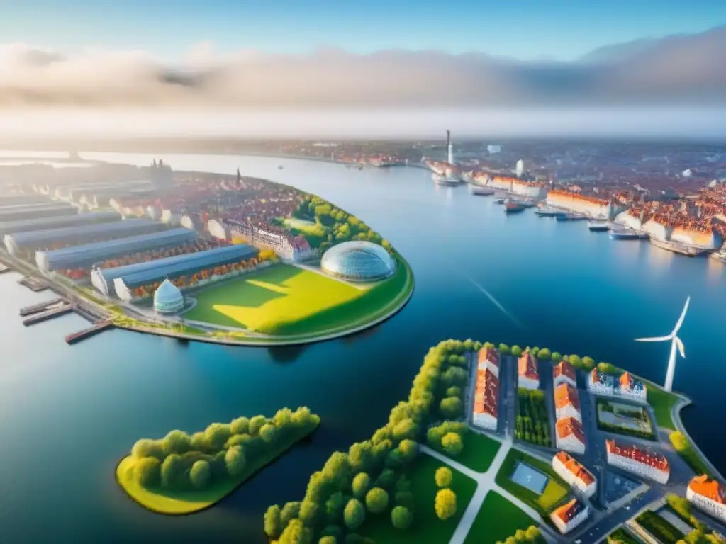 Copenhague sostenible: arquitectura verde y naturaleza en armonía Inversiones inmobiliarias sostenibles en Copenhague: arquitectura innovadora y naturaleza en armonía bajo un cielo azul