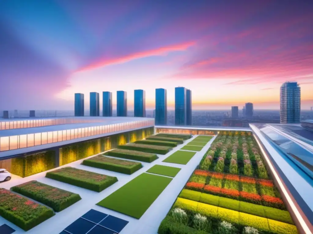 Horizonte futurista sostenible: edificios verdes LEED y BREEAM Inversiones inmobiliarias sostenibles certificadas: Un horizonte futurista con edificios verdes y energéticamente eficientes