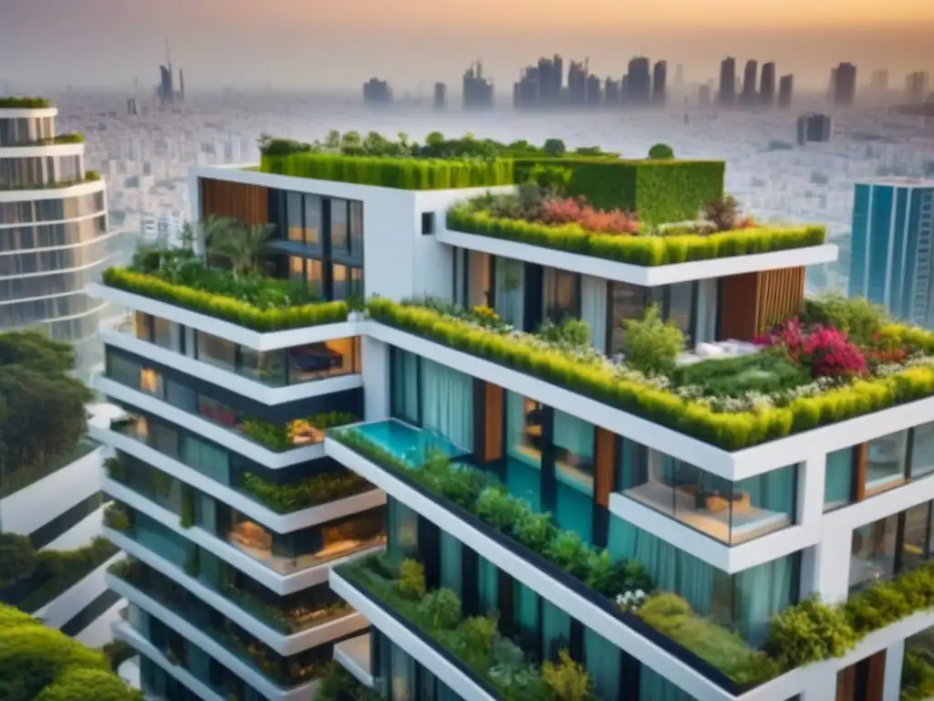 Residencial ecológico de lujo en ciudad del Medio Oriente - 8K Inversiones inmobiliarias sostenibles en Medio Oriente: complejo residencial ecoamigable y lujoso en una bulliciosa ciudad