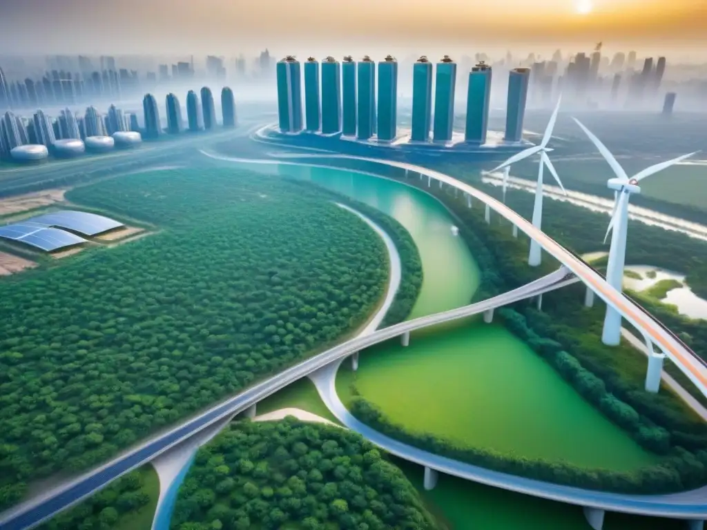 Impresionante ciudad futurista en África Subsahariana Inversiones inmobiliarias en África Subsahariana: Ciudad futurista con rascacielos innovadores y energía sostenible