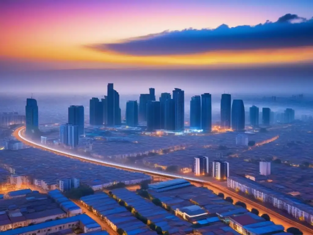 Skyline vibrante: arquitectura moderna y tradicional en África Subsahariana Inversiones inmobiliarias África Subsahariana: la energía vibrante de una ciudad con arquitectura moderna y tradicional, gente y mercados coloridos