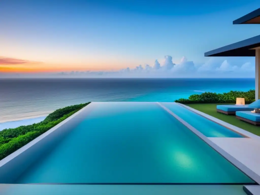 Propiedad de lujo frente a la playa con vistas panorámicas al mar Inversiones inmobiliarias vacacionales costeras: Propiedad de lujo frente a la playa con arquitectura moderna y vistas panorámicas al mar