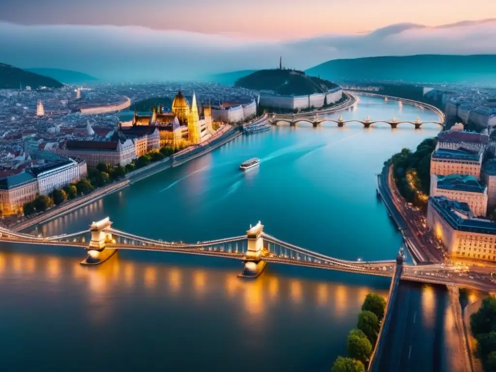 Vista aérea impactante de Budapest: fusión histórica y moderna Inversiones inmobiliarias Europa del Este: Vista aérea impresionante de Budapest con fusión de arquitectura histórica y moderna