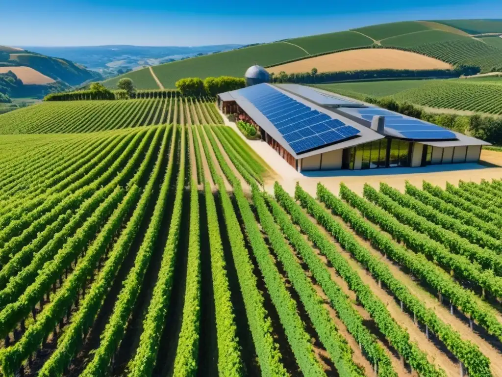 Viñedos internacionales: innovación en la industria vitivinícola Inversiones internacionales en bodegas: Viñedos verdes, uvas vibrantes y bodega moderna