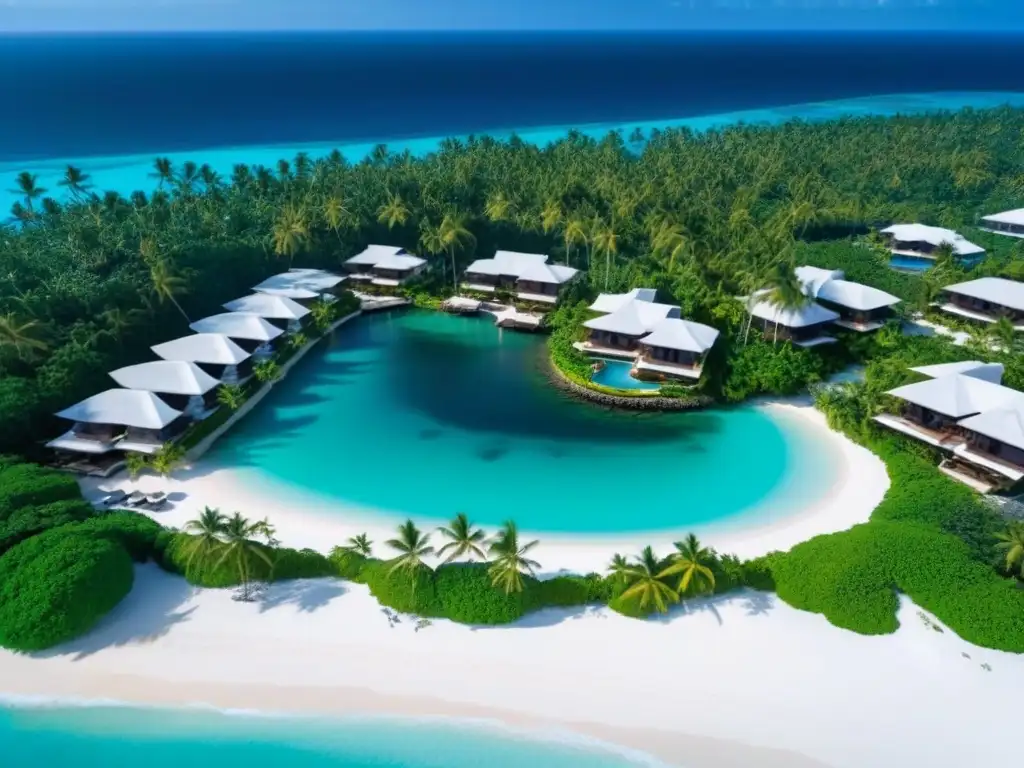 Paraíso caribeño de lujo: villas con piscinas infinitas y vistas al mar Inversiones en mercado inmobiliario caribeño: lujoso resort frente al mar con aguas turquesas, palmeras y villas de lujo con piscinas infinitas