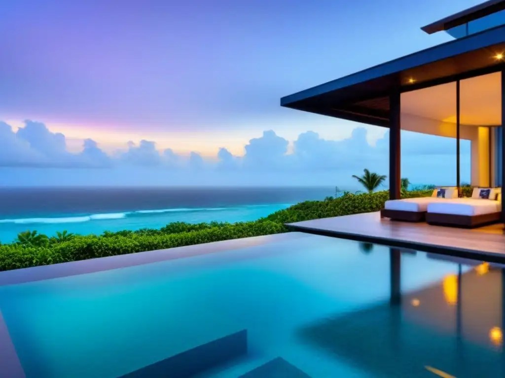 Villa de lujo frente al mar con diseño elegante y vistas panorámicas Inversiones en Propiedades Vacacionales Internacionales: lujosa villa contemporánea frente al mar, con arquitectura elegante y vistas panorámicas