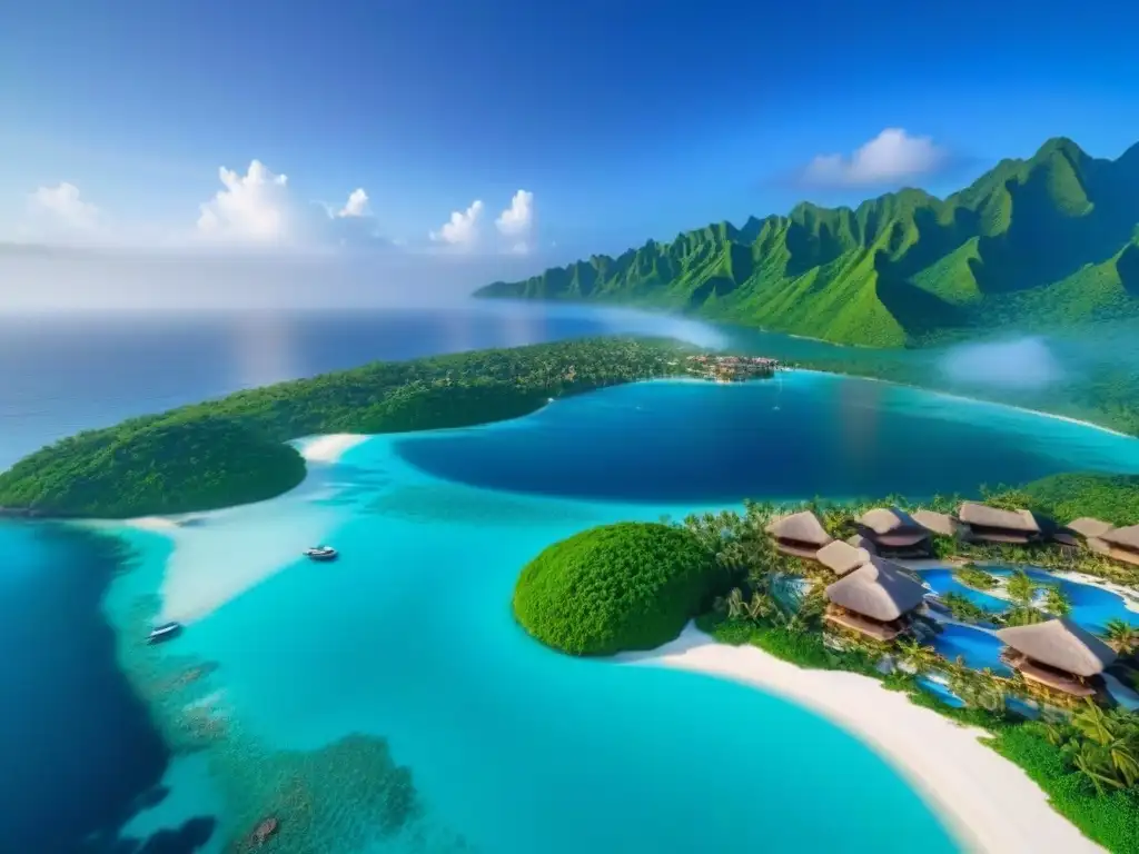 Paraíso de lujo: resort de ensueño entre aguas turquesas y montañas verdes Inversiones en resorts de tiempo compartido: Resort de lujo con villas modernas, piscinas relucientes y vistas impresionantes