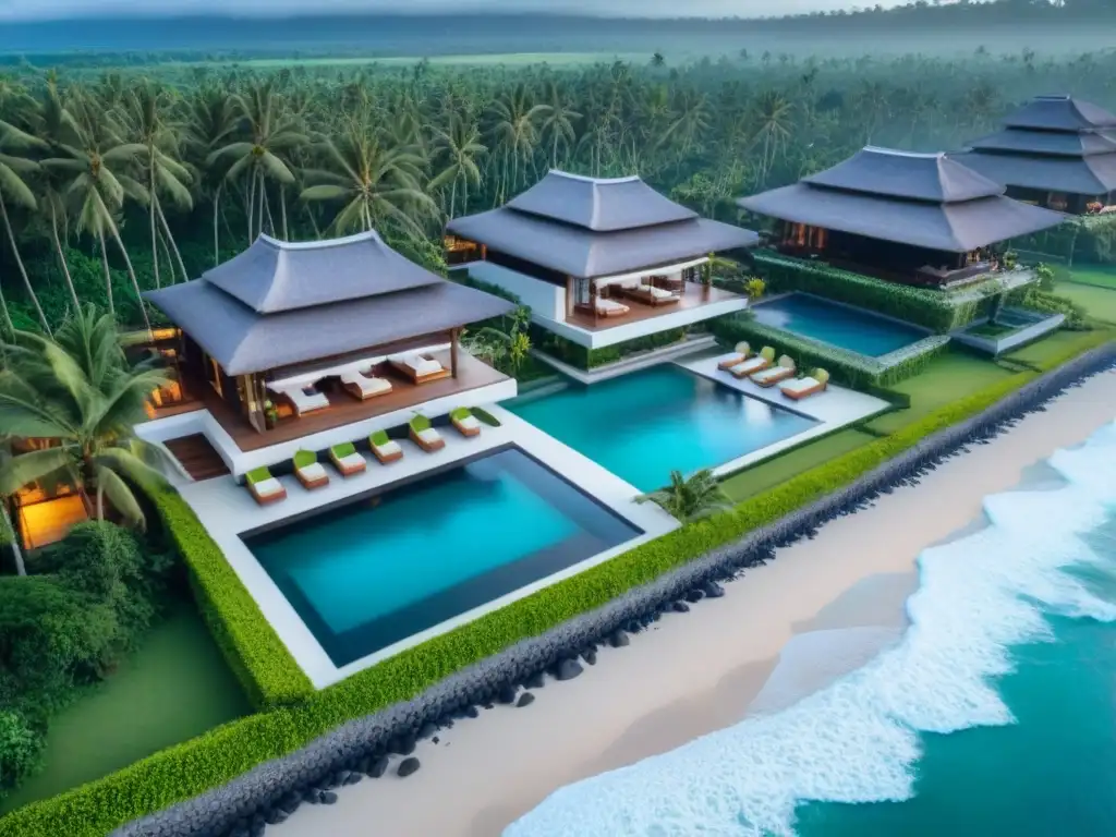 Villas de lujo en Bali con vistas infinitas al mar Inversionistas exitosos mercado villas costeras: Exclusivas villas de lujo en Bali con piscinas infinitas y vistas al mar al atardecer
