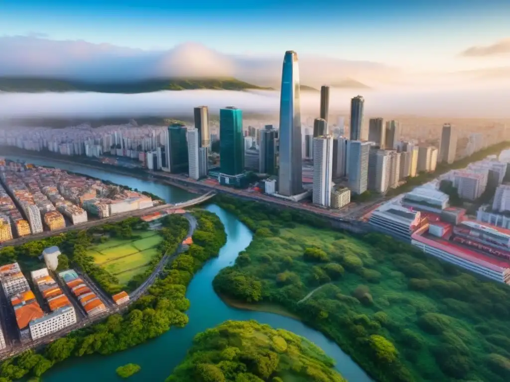 Inversión inmobiliaria en ciudad latina: mezcla de modernidad y tradición Inversionistas globales en bienes raíces disfrutan del dinamismo urbano en una ciudad latinoamericana vibrante