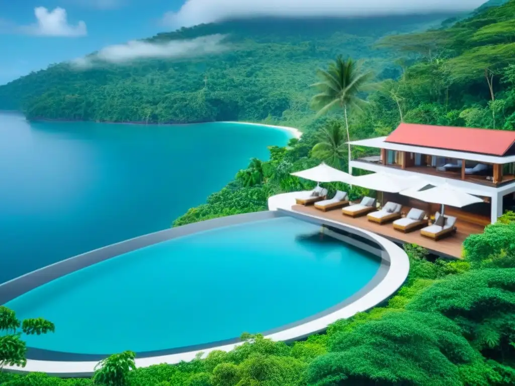 Paraíso eco-lujoso: ecoresort en selva con yoga y piscinas infinitas Inversionistas globales en complejos turísticos: Ecoresort de lujo en la selva con vistas impresionantes