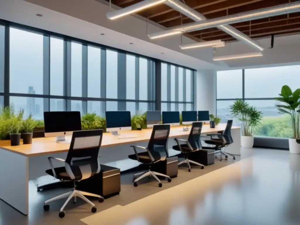 Innovador coworking: profesionales colaboran en espacio moderno y dinámico Inversionistas globales en espacios de trabajo compartidos modernos, colaborando en un ambiente innovador y dinámico