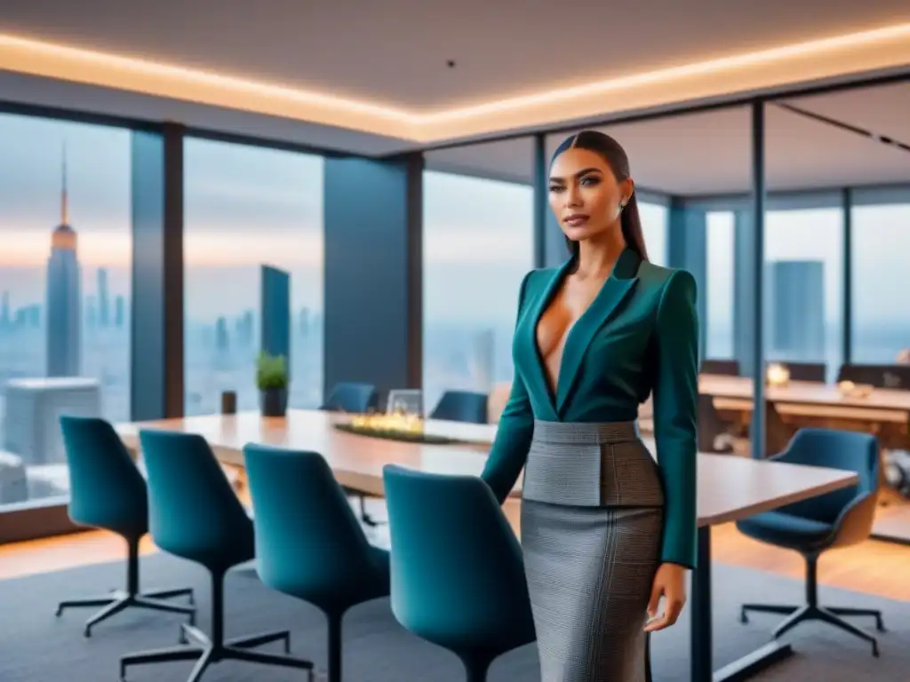 Espacio de coworking futurista con vista panorámica de la ciudad Inversionistas globales encuentran inspiración en espacio coworking futurista con vistas urbanas y diseño vanguardista