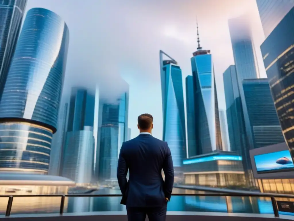 Mercado inmobiliario global: inversores y rascacielos Inversionistas globales en un vibrante mercado inmobiliario internacional