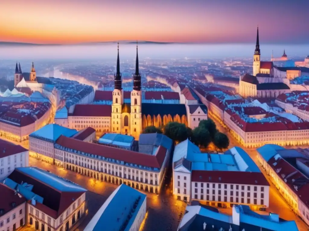 Contraste urbano en Europa del Este: tradición y modernidad Inversionistas inmobiliarios Europa del Este: Ciudad del Este combina historia y modernidad al atardecer
