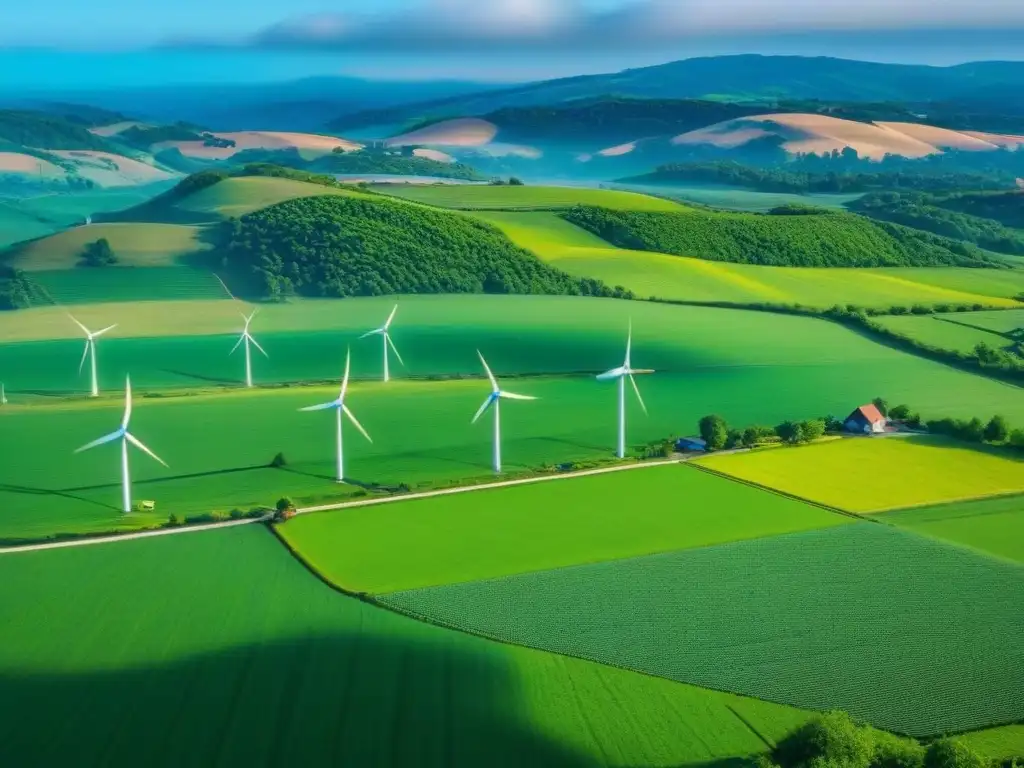 Desarrollo rural sostenible: tecnología verde en paisaje natural Inversionistas internacionales aprecian desarrollos rurales en Norteamérica con energías renovables y naturaleza exuberante