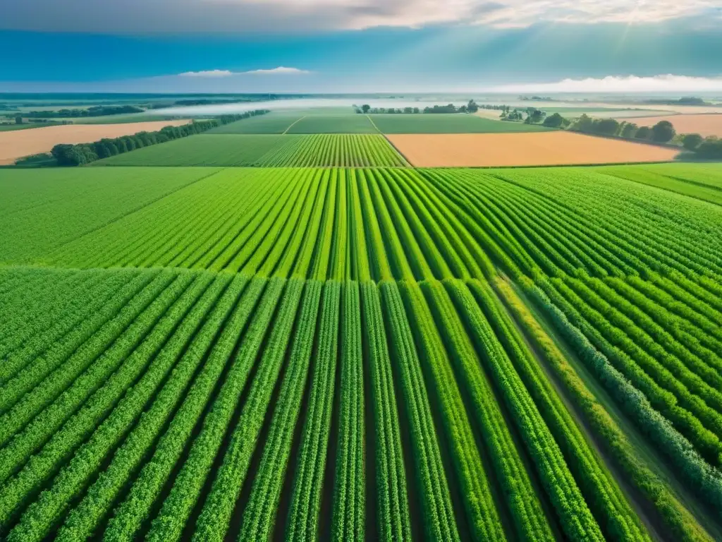 Maravilloso paisaje rural verde con tecnología agrícola Inversionistas internacionales admirarán desarrollos rurales en Norteamérica
