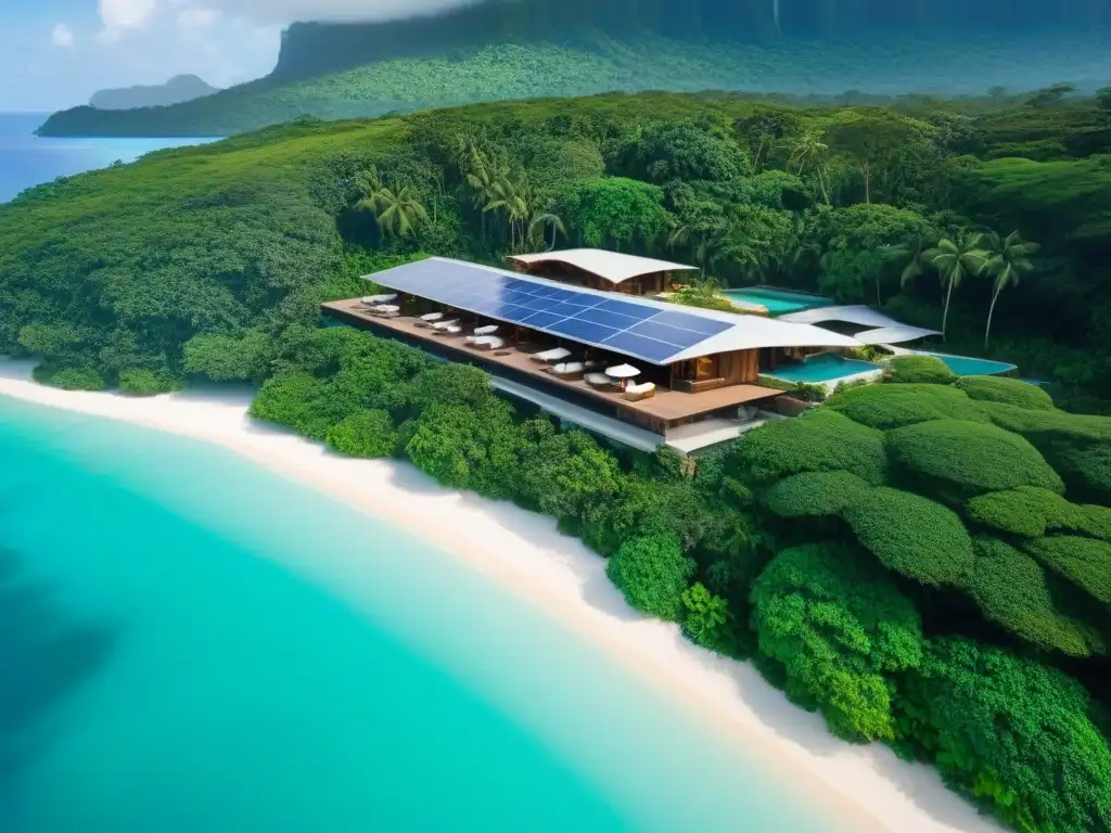 Ecoresort sostenible: lujo en armonía con la naturaleza Inversores globales en complejos turísticos: Ecoresort sostenible entre mar y selva, arquitectura innovadora y lujo eco-friendly