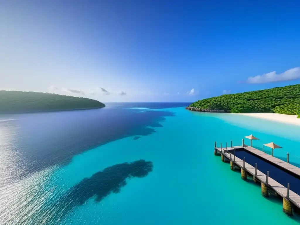 Isla privada de lujo: villa moderna con piscina infinita y vistas al mar Inversores globales encuentran exclusividad en una isla privada de lujo con villa moderna, piscina infinita y yate en marina privada al atardecer