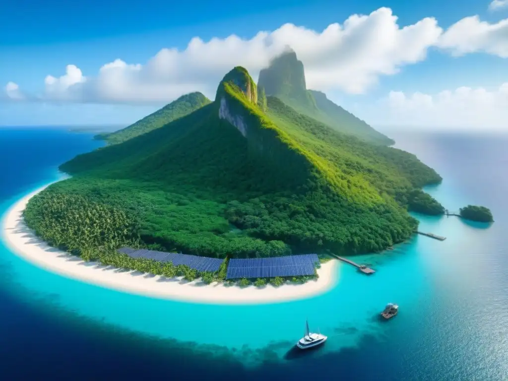 Paraíso eco-lujoso: isla privada sostenible en aguas turquesa Inversores globales descubren isla privada sostenible con paneles solares y diseño eco