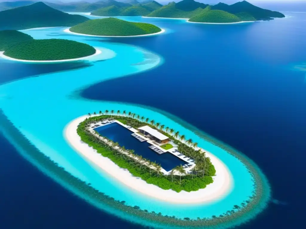 Isla privada de lujo con villas modernas y sostenibles Inversores globales disfrutan de isla privada con lujo sostenible