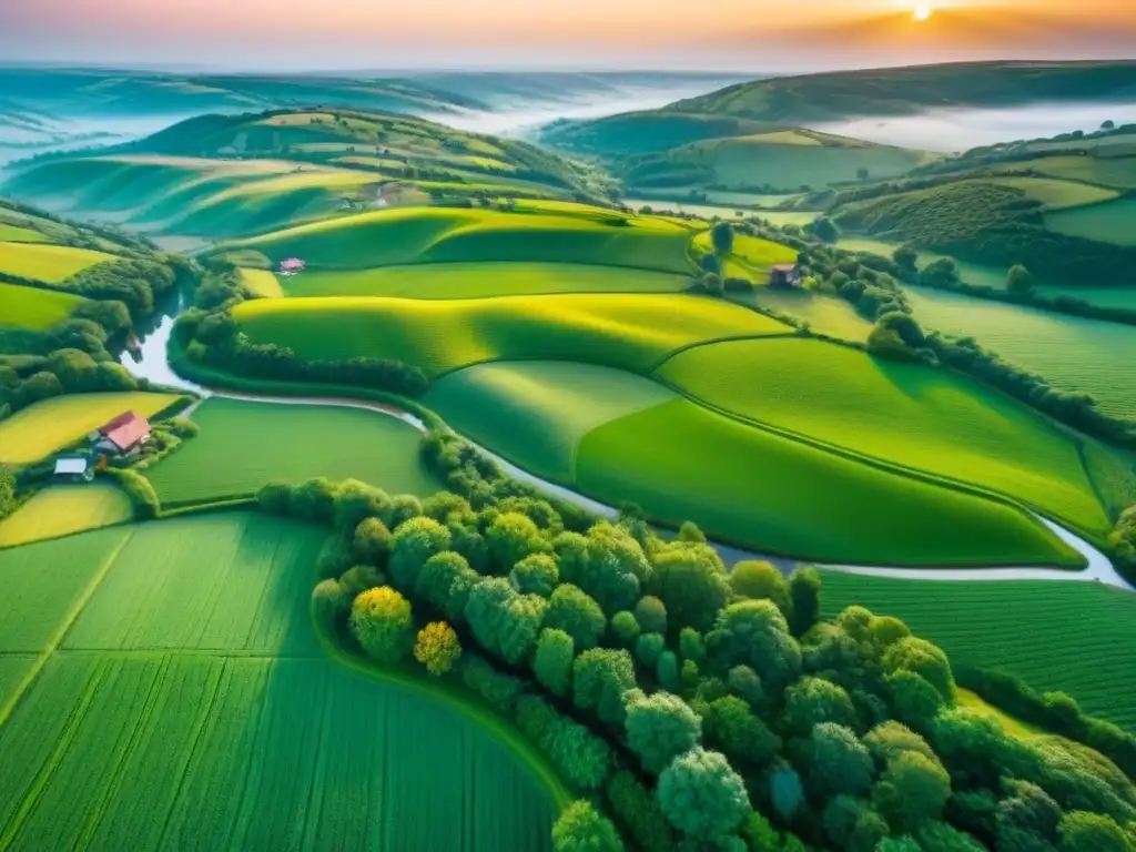 Tranquilidad rural al atardecer: Inversión en paisajes pintorescos Inversores encuentran oportunidades en zonas rurales con paisajes idílicos al atardecer