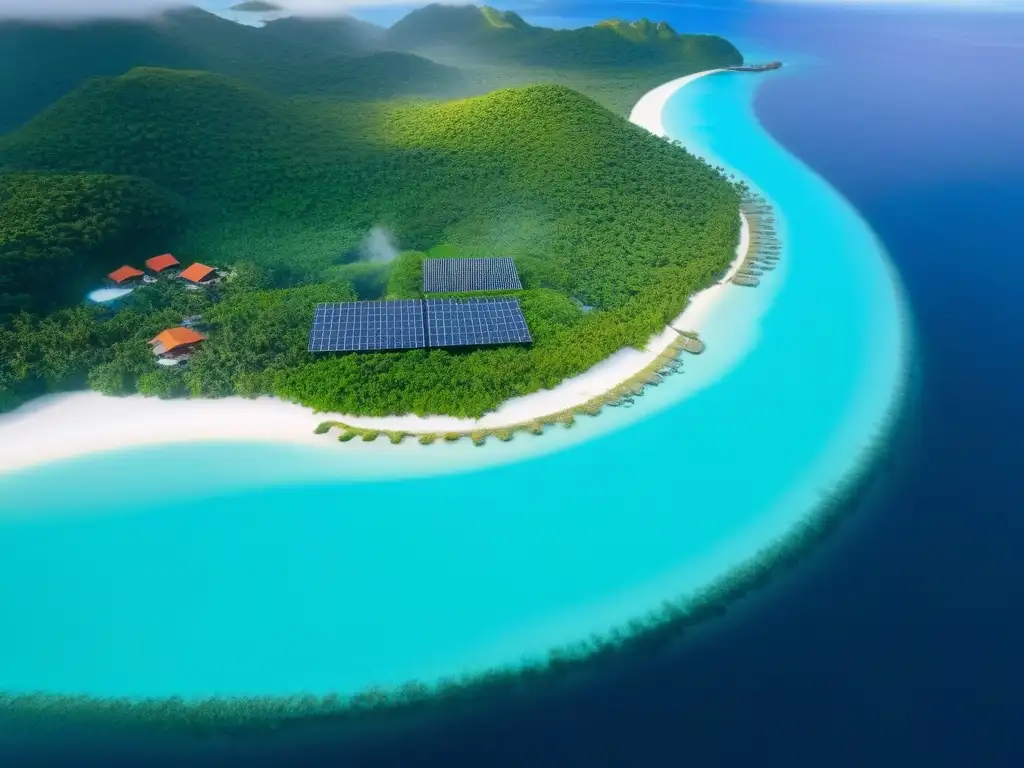 Paraíso ecológico: isla privada sostenible y comunitaria Una isla privada con una comunidad sostenible en armonía con la naturaleza