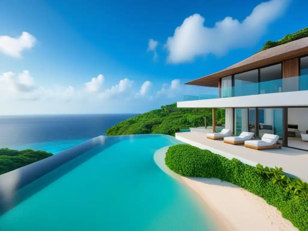 Villa eco-lujosa con vistas al mar turquesa en isla privada Invertir en isla privada: Villa ecofriendly de lujo en acantilado con vista al mar turquesa y playa privada