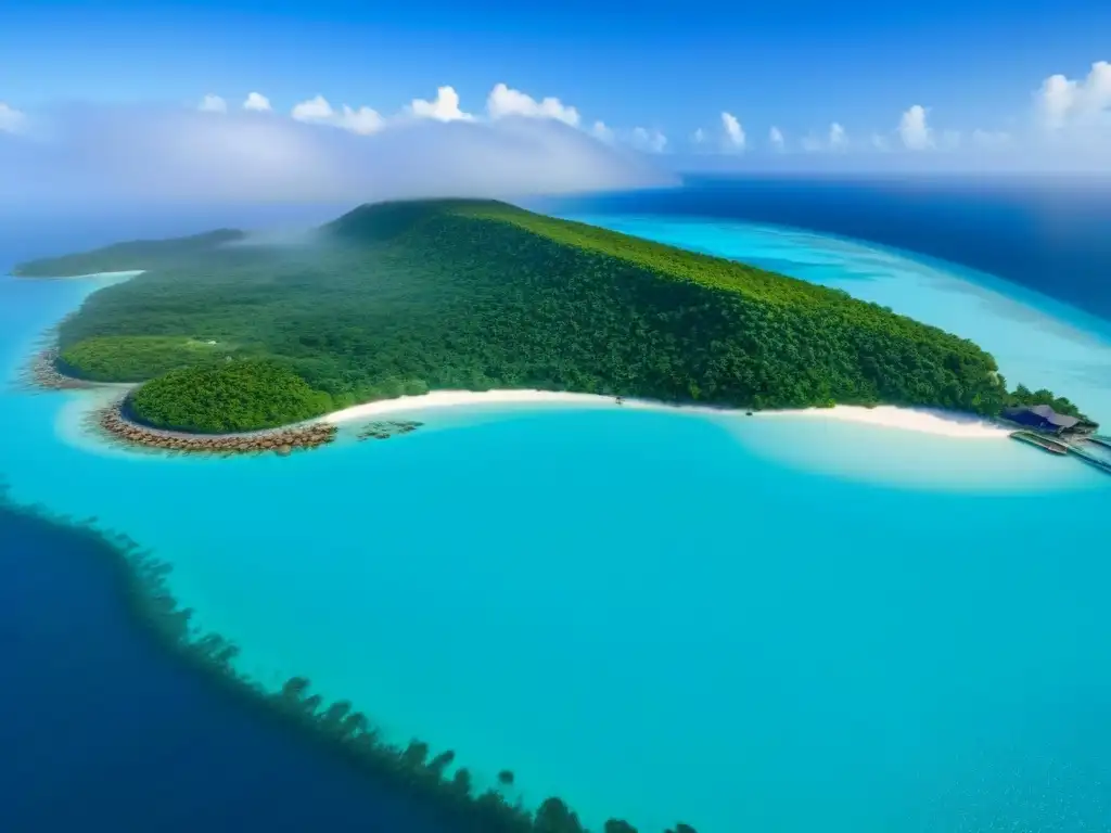 Paraíso exclusivo: isla privada de lujo y tranquilidad Vivir en una isla privada: Exclusividad y tranquilidad en un paraíso de aguas turquesas y lujosas villas modernas
