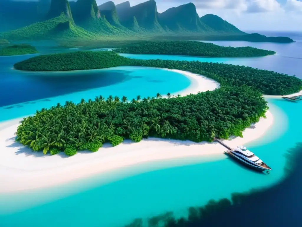 Exclusiva isla privada: lujo y tranquilidad en el paraíso Invierte en isla privada mercado: Exclusividad y lujo en una isla privada con villas de lujo, aguas turquesas y playa de arena blanca