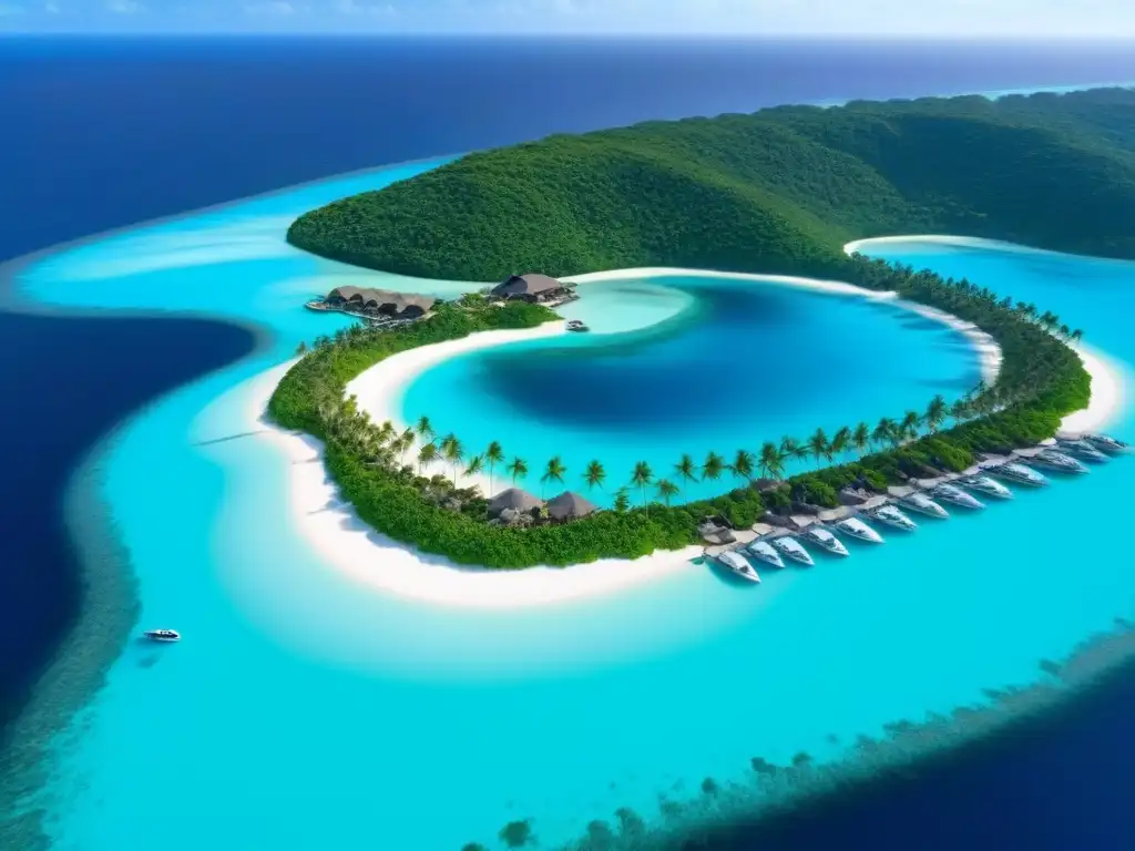 Paraíso privado: isla exclusiva con villas de lujo y marina privada Compra una isla privada en el mercado inmobiliario: villas de lujo, piscinas infinity y yates en un paraíso tropical