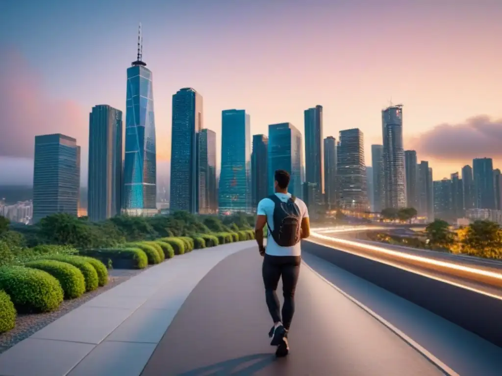 Cityscape al atardecer: Millennials en acción Jóvenes en actividad al atardecer en la ciudad, reflejo del dinamismo de la generación Millennial en el mercado inmobiliario internacional