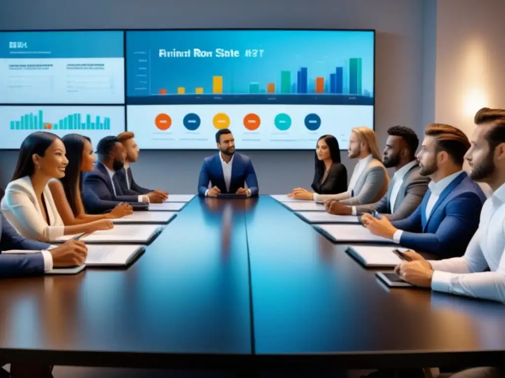 Jóvenes inversores construyen imperio inmobiliario en sala moderna con tecnología avanzada