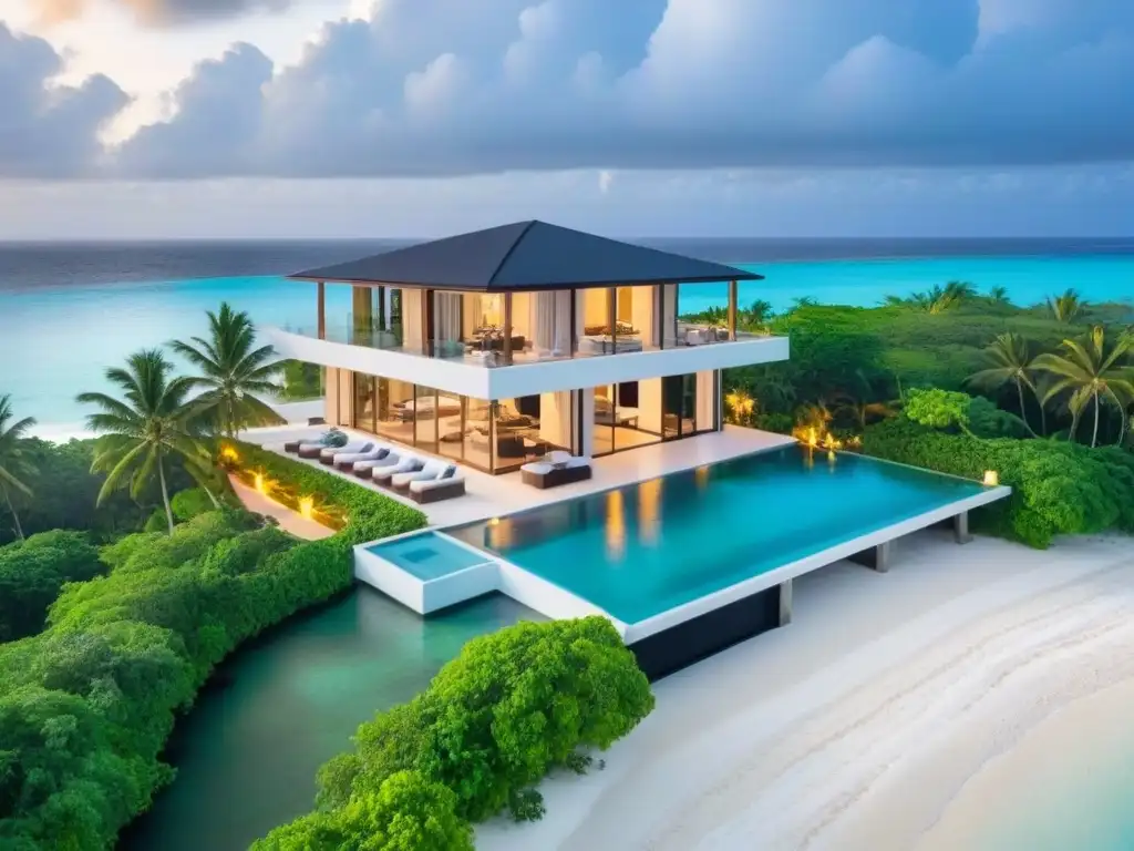 Propiedad de lujo frente al mar en el Caribe: atardecer dorado Una joya arquitectónica en el Caribe para inversionistas globales en mercado inmobiliario