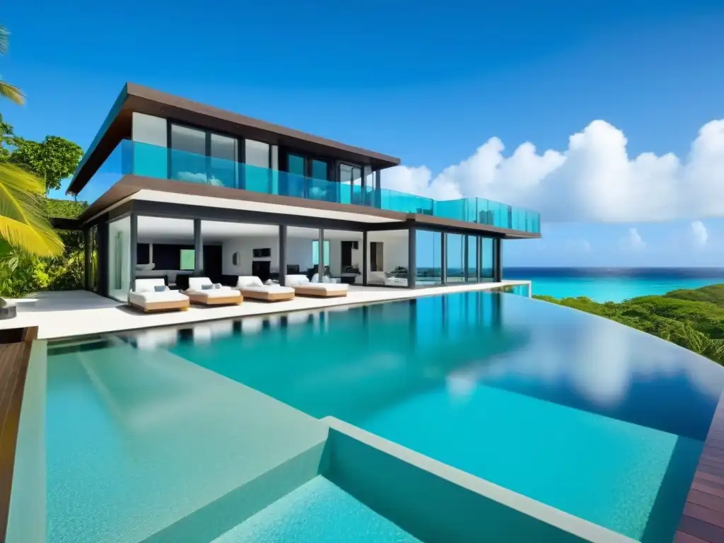 Villa de lujo frente al mar en el Caribe: exclusividad y sofisticación Inversión en villa de lujo en el Caribe, con diseño contemporáneo y vistas al mar, ideal para inversionistas globales mercado inmobiliario caribeño