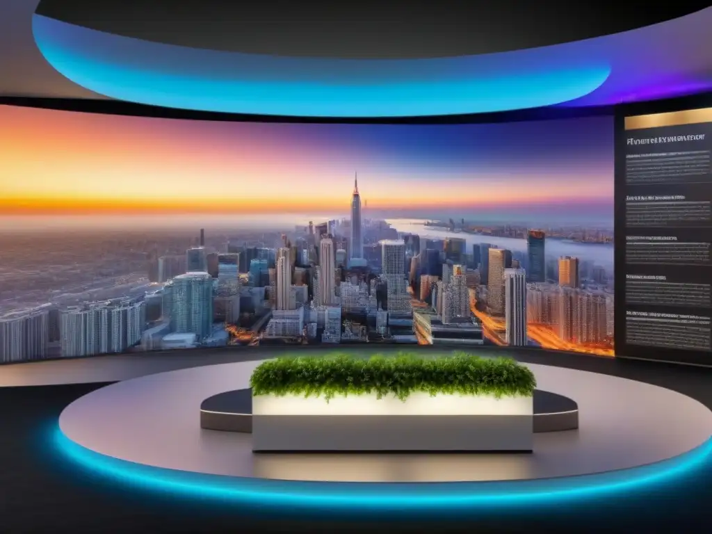 Booth de lujo en feria inmobiliaria internacional promocionando propiedades con diseño elegante e interactivo, agente profesional y ambiente exclusivo