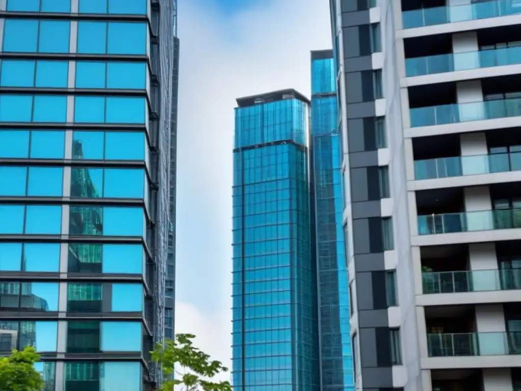 Condominio de lujo en Toronto: vida urbana vibrante y elegancia moderna Lujo y modernidad en un exclusivo complejo de condominios en Toronto, Canadá, reflejando el ajetreo urbano