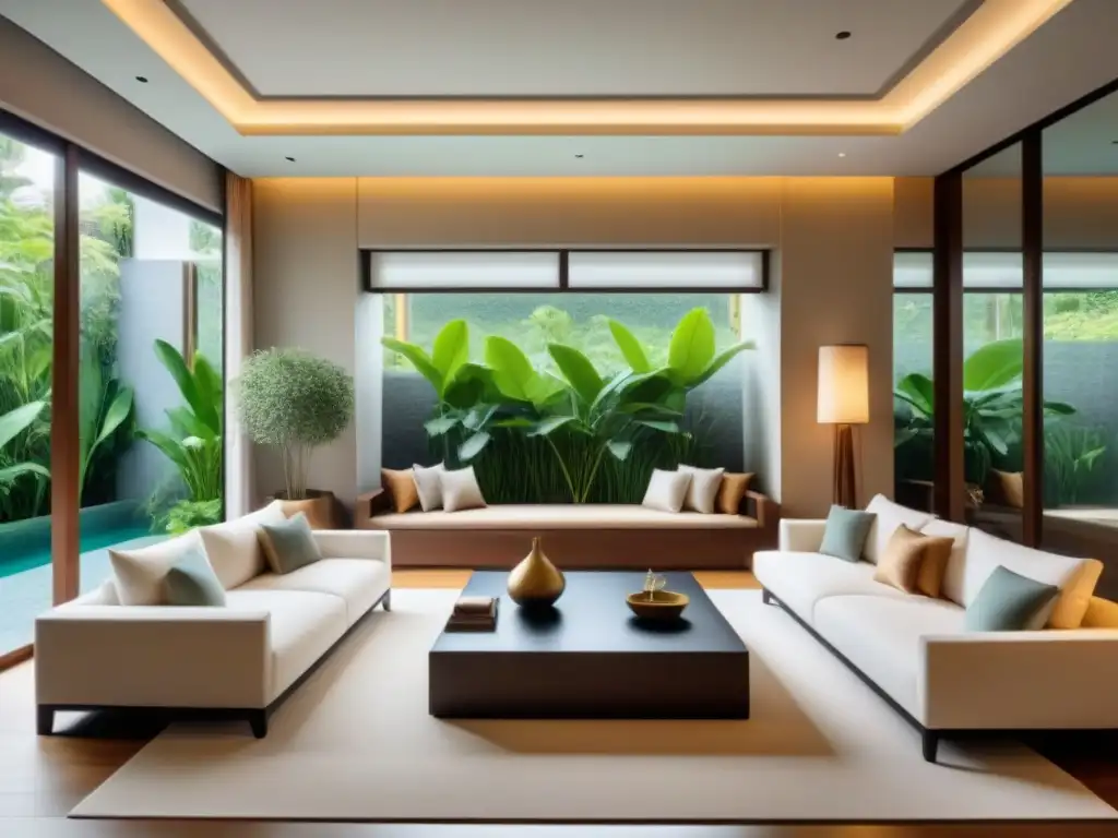 Propiedad asiática de lujo: diseño Feng Shui en armonía Una lujosa propiedad asiática con elementos de Feng Shui, armonía y opulencia