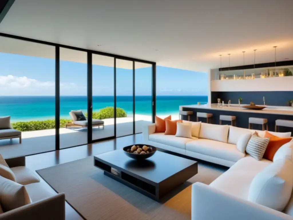 Propiedad vacacional de lujo en la playa: diseño moderno con vistas al mar Disfruta de este lujoso alquiler vacacional frente a la playa