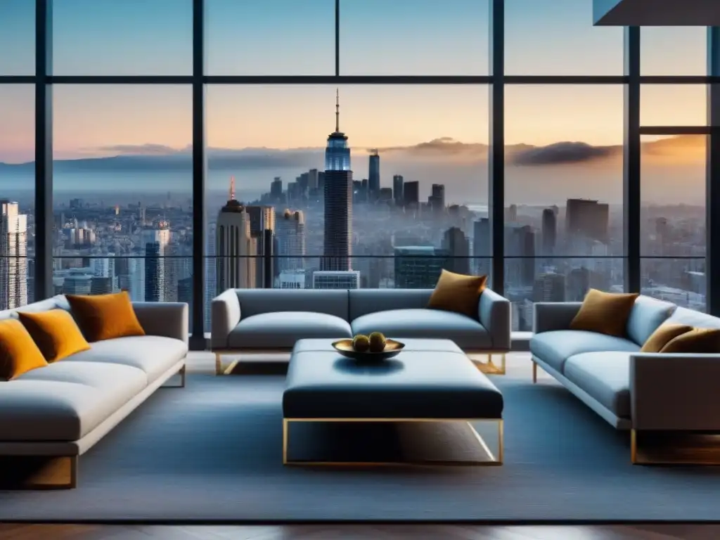 Penthouse de lujo en metrópolis latinoamericana: negocios inmobiliarios Un lujoso ático moderno con vista a la vibrante metrópolis latinoamericana, ideal para negociar compra propiedades América Latina