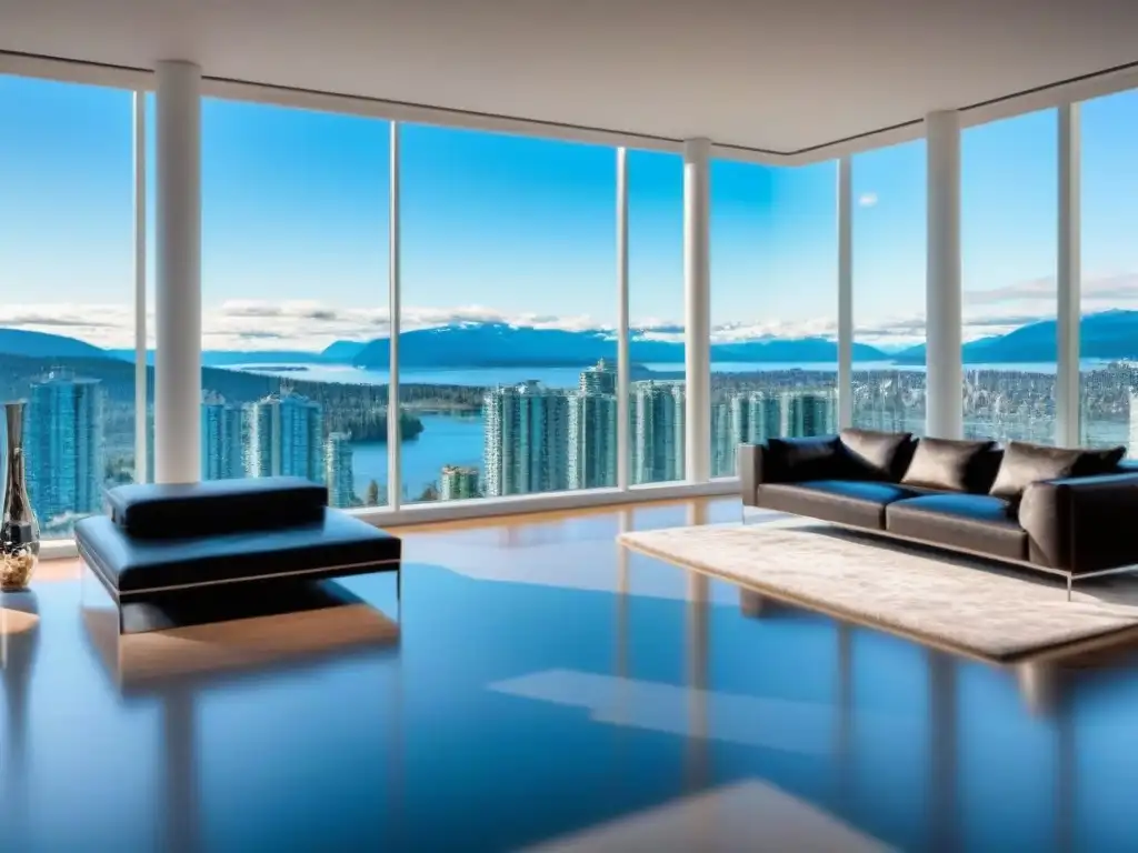 Penthouse de lujo con vista a la ciudad de Vancouver Un lujoso ático moderno con vista a Vancouver