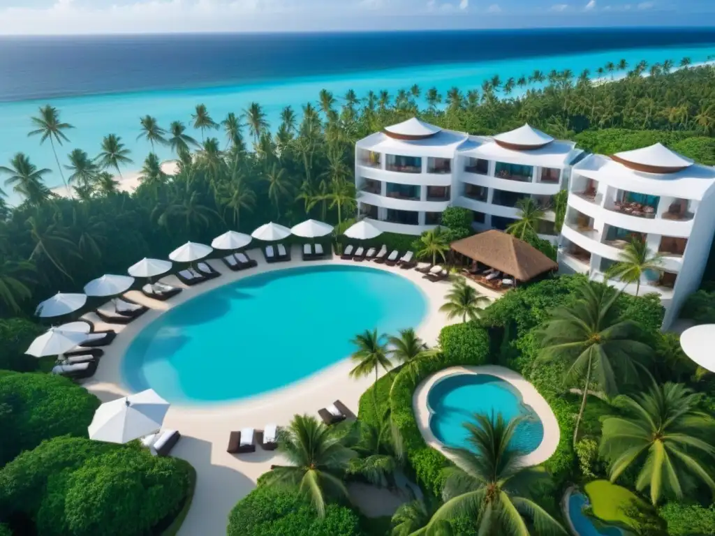 Paraíso de lujo: Resort de lujo en paraíso tropical Un lujoso resort de tiempo compartido se funde con la naturaleza en un paraíso tropical