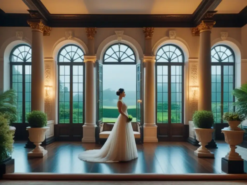 Mansión histórica: elegancia y lujo en un entorno opulento Una majestuosa mansión histórica rodeada de exuberantes jardines, con detalles arquitectónicos intrincados y una entrada imponente
