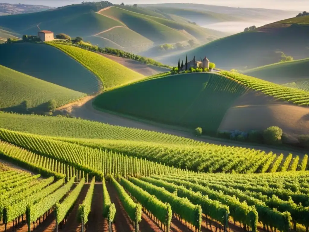 Viñedos dorados: tradición e innovación en inversiones vinícolas Un majestuoso viñedo con bodega, innovación y tradición para inversionistas en el mercado internacional
